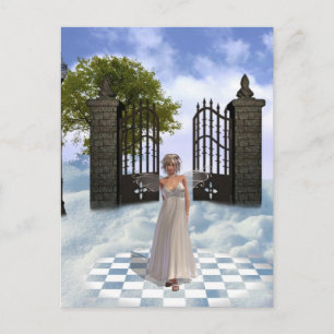 Tarjeta postal de los ángeles del cielo