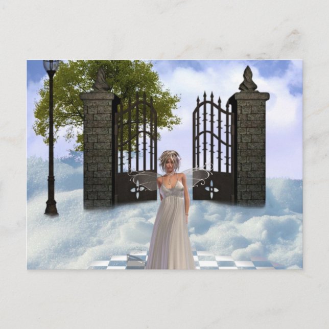 Tarjeta postal de los ángeles del cielo (Anverso)