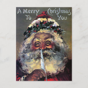 Tarjeta postal de los antiguos Navidades de Santa 