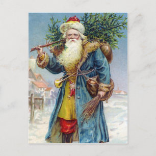 Tarjeta postal de los antiguos Navidades de Santa 