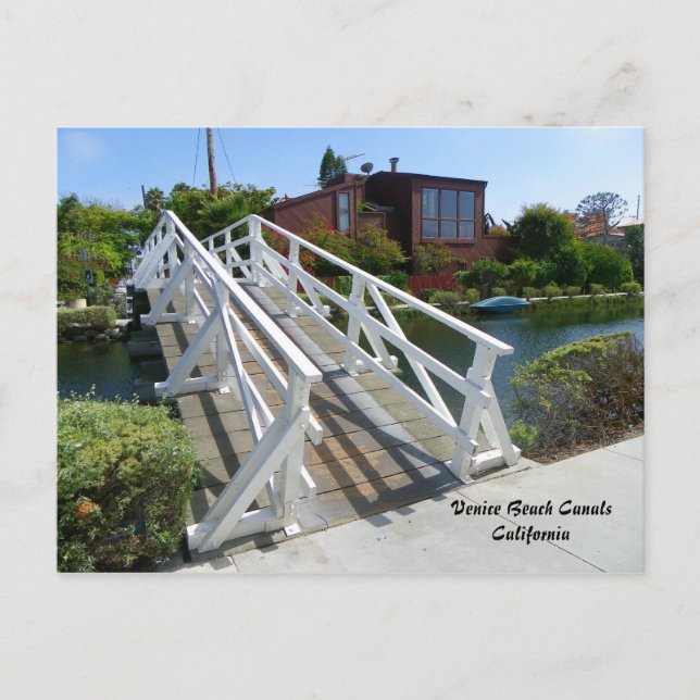 ¡Tarjeta postal de los canales de Venice Beach! (Anverso)