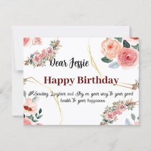 Tarjeta postal de los deseos de cumpleaños