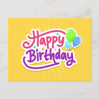 Tarjeta postal de los deseos de cumpleaños