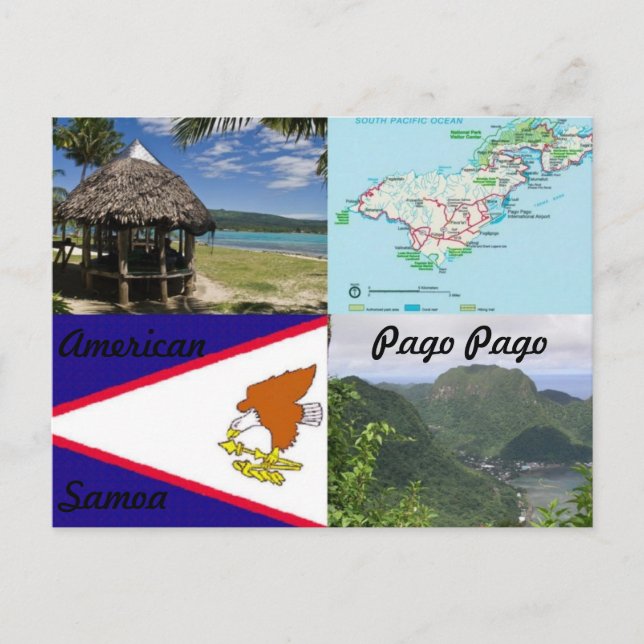 Tarjeta postal de los Estados Unidos, Samoa, Pago  (Anverso)