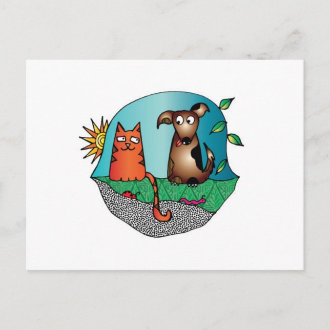 Tarjeta postal de los mejores amigos (Anverso)