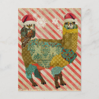Tarjeta postal de los Navidades de la Alpaca de Or