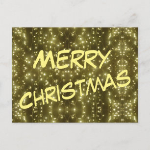 Tarjeta postal de los Navidades de las Luces Dorad