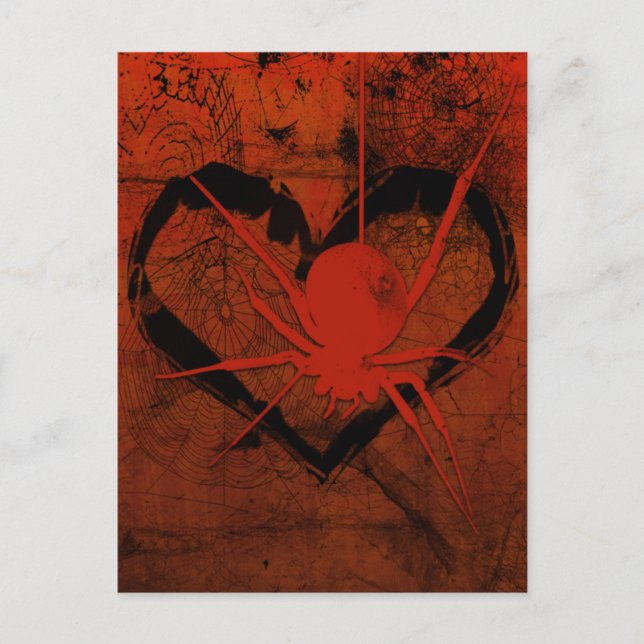 Tarjeta postal de los ojos de SpiderHeart, con aro (Anverso)