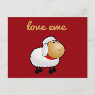 Tarjeta postal de Love Ewe (usted)