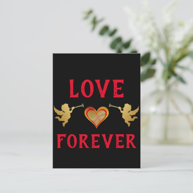 Tarjeta postal de Love Forever (Anverso de pie)