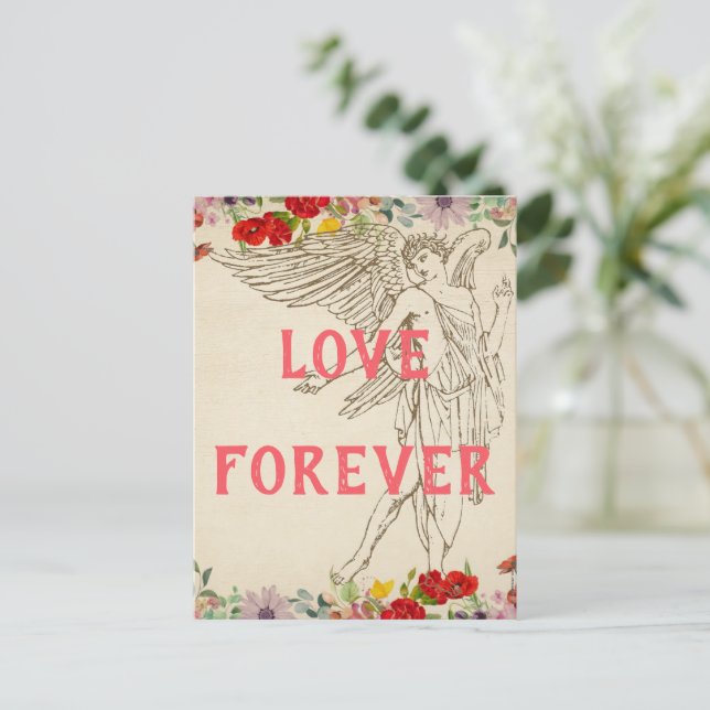 Tarjeta postal de Love Forever (Anverso de pie)