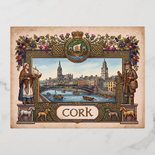 Tarjeta postal de lujo de Cork, Irlanda de estilo