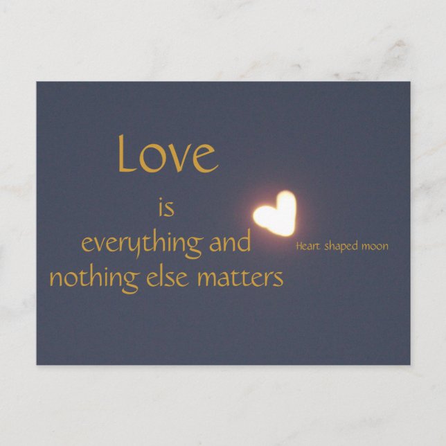 tarjeta postal de luna con forma de corazón (Anverso)