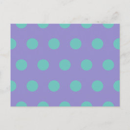 Tarjeta postal de lunares (Lavanda y aqua)