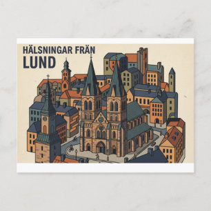 Tarjeta postal de Lund Suecia 