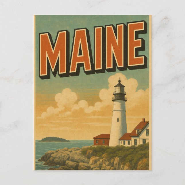 Tarjeta postal de Maine (Anverso)
