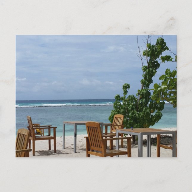 Tarjeta postal de Maldivas (Anverso)