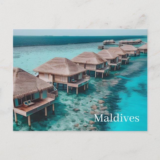 Tarjeta postal de Maldivas (Anverso)