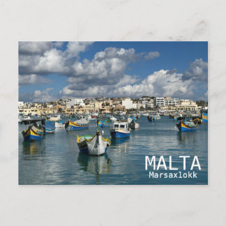 ¡Tarjeta postal de Malta - Marsaxlokk!