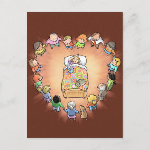 Tarjeta postal de mamá enferma