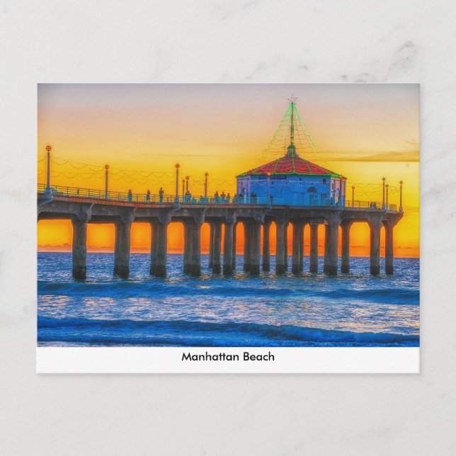 Tarjeta postal de Manhattan Beach Pier (Anverso)
