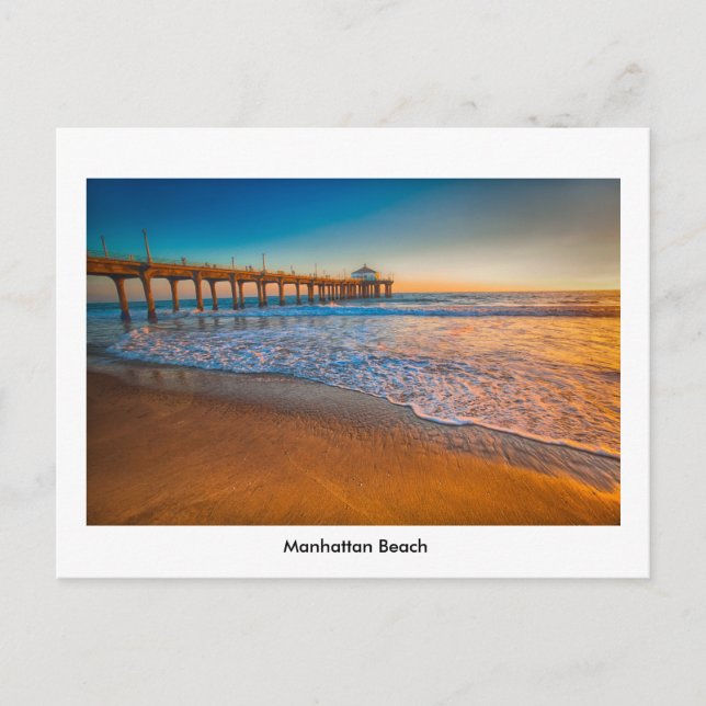 Tarjeta postal de Manhattan Beach Pier (Anverso)