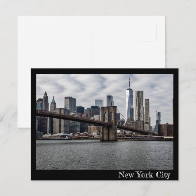 Tarjeta postal de Manhattan, Ciudad de Nueva York (Anverso / Reverso)