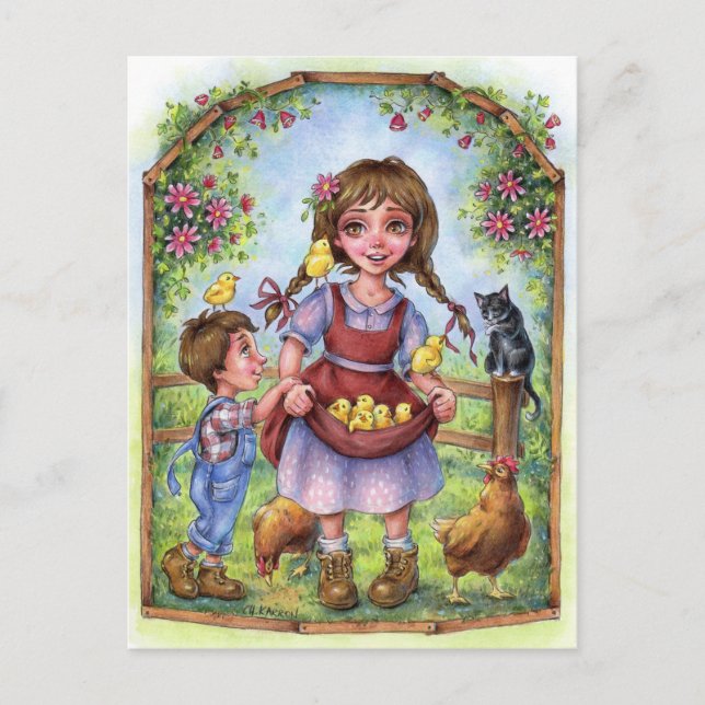 Tarjeta postal de manos ayudantes (Anverso)