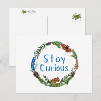 Tarjeta postal de Mantén la curiosidad