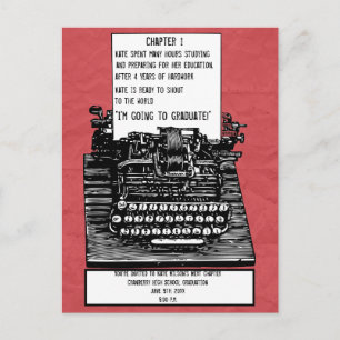 Tarjeta Postal de Máquina de Escribir Antigua