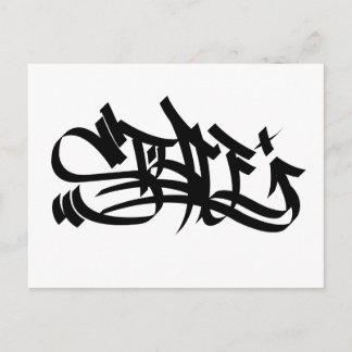 Tarjeta postal de marcadores de graf de estilo