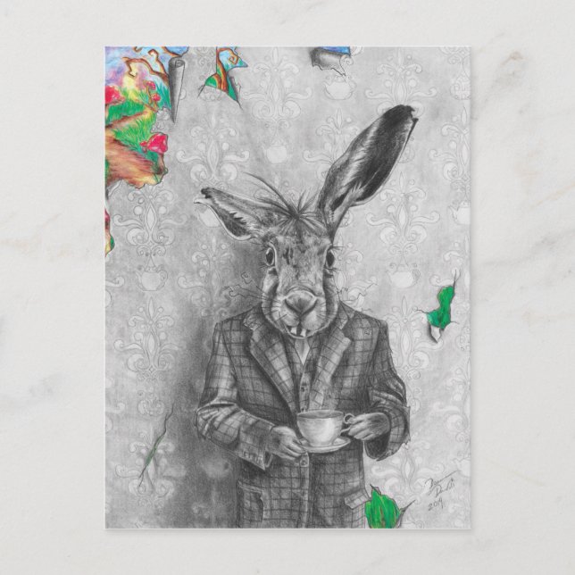 Tarjeta postal de March Hare (Anverso)