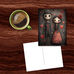 Tarjeta postal de marioneta gótica espeluznante