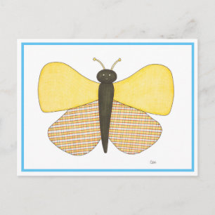 Tarjeta postal de mariposa alegre
