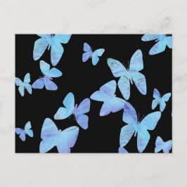 Tarjeta Postal de Mariposa Azul
