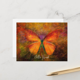 Tarjeta postal de mariposa elegante