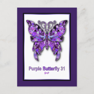 Tarjeta postal de Mariposa Morada 31