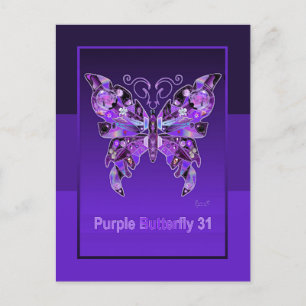 Tarjeta postal de Mariposa Morada 31