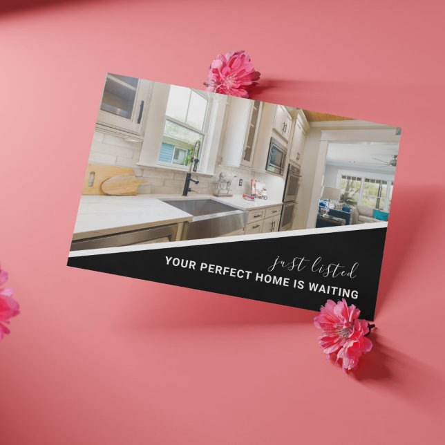 Tarjeta postal de marketing inmobiliario de foto m (Real Estate Marketing Postcard)