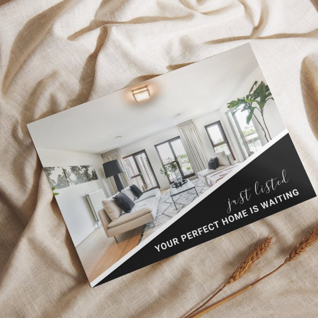 Tarjeta postal de marketing inmobiliario de foto m (Real Estate Marketing Postcard)