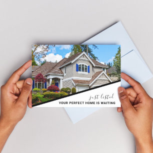 Tarjeta postal de marketing inmobiliario de foto m