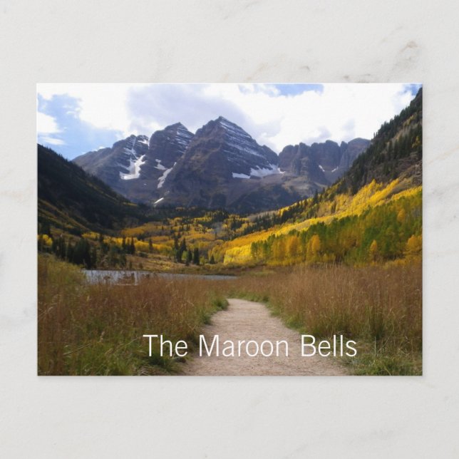 Tarjeta postal de Maroon Bells (Anverso)