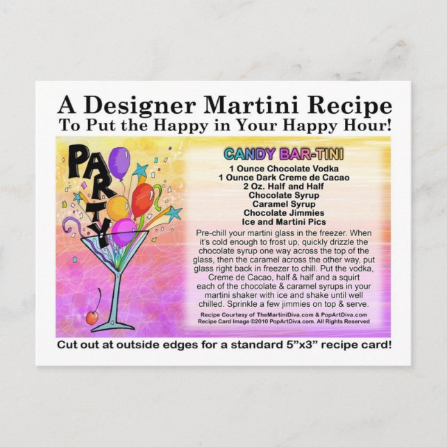 Tarjeta postal de Martini para Candy Bar (Anverso)