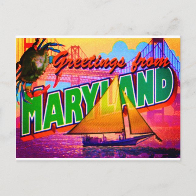 Tarjeta postal de Maryland (Anverso)