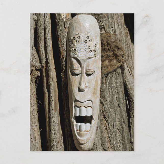 Tarjeta postal de máscara africana (Anverso)