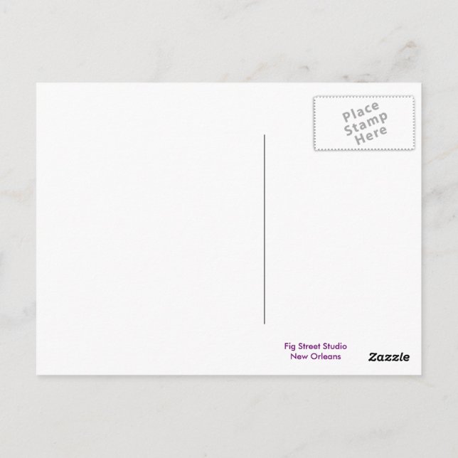 Tarjeta postal de máscaras de Mardi Gras (Reverso)