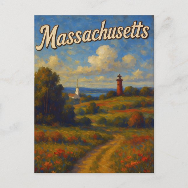Tarjeta postal de Massachusetts (Anverso)