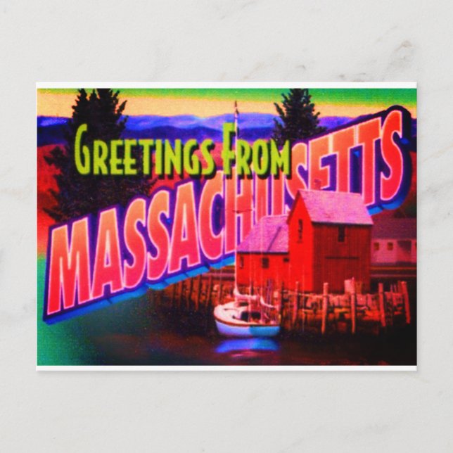 Tarjeta postal de Massachusetts (Anverso)