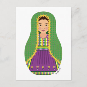 Tarjeta postal de Matryoshka afgana