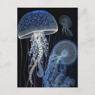 Tarjeta postal de medusas